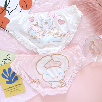 Cartoon Big ear Cinnamoroll Printing Briefs Soft Girl Sexy Lovely Milk silk Panties Comfortable Low Waist Underwear Lolita
Cartoon Big ear Cinnamoroll Printing Briefs Soft Girl Sexy Lovely Milk silk Panties Comfortable Low Waist Underwear Lolita