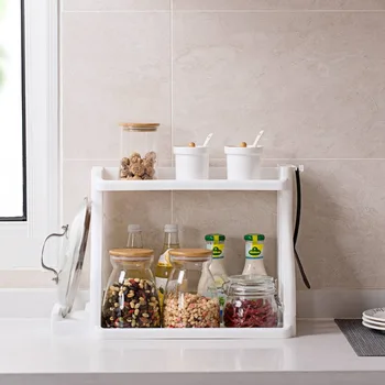 Double Layer Condiments Storage Rack Shelves Spice Rack Organizer Holder Crust Stand Plastic Storage Shelf Kitchen Organizer
Double Layer Condiments Storage Rack Shelves Spice Rack Organizer Holder Crust Stand Plastic Storage Shelf Kitchen Organizer