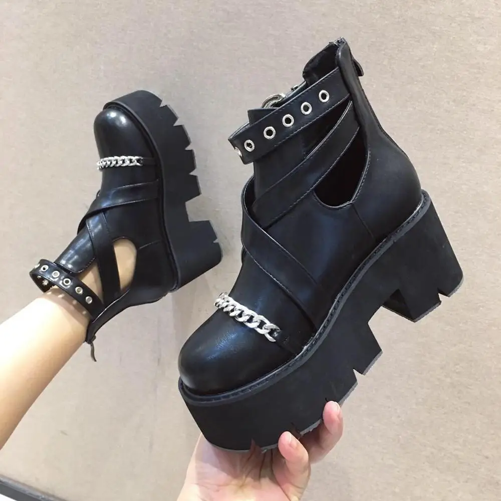 Wedge Shoes Women's Short Boot High Heel Boots Zipper Bootee Woman 2019 Luxury Designer Round Toe Ankle Heels Lolita Rubber
Wedge Shoes Women's Short Boot High Heel Boots Zipper Bootee Woman 2019 Luxury Designer Round Toe Ankle Heels Lolita Rubber