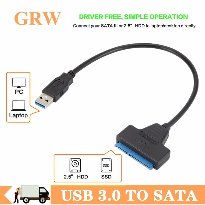 USB 3.0 TO SATA Cable Sata to Adapter Up 6 Gbps Support 2.5 Inches External HDD SSD Hard Drive 22 Pin III | Компьютеры и офис