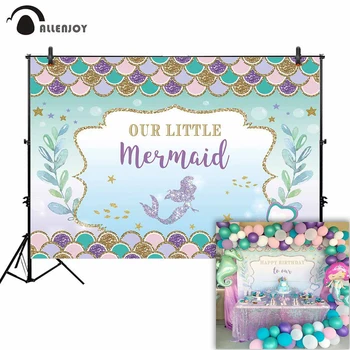 Allenjoy mermaid birthday princess backdrop glitter fish scale seabed background photo studio party photocall photobooth custom
Allenjoy mermaid birthday princess backdrop glitter fish scale seabed background photo studio party photocall photobooth custom