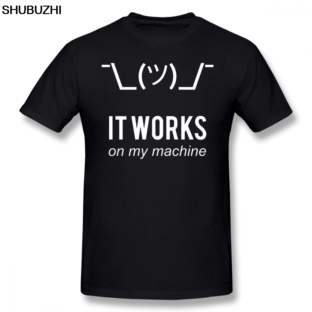Programmer T Shirt Shrug It Works On My Machine Programmer Excuse Design White Text T-Shirt Cotton Tee Shirt Tshirt
Programmer T Shirt Shrug It Works On My Machine Programmer Excuse Design White Text T-Shirt Cotton Tee Shirt Tshirt
