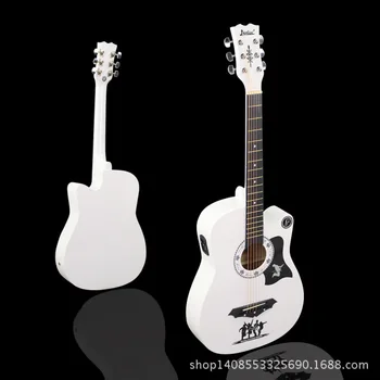 Electric Box Guitar 38-Inch Beginner Full Basswood Folk Guitar White with Pattern Beginner's Entry
Electric Box Guitar 38-Inch Beginner Full Basswood Folk Guitar White with Pattern Beginner's Entry