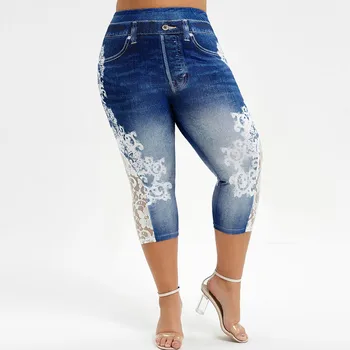 Jeans Leggings Woman Stretch Lace Printed Short Leggins Summer Breeches High Waist Perfect Fit Pants Spodnie Damskie #T1G
Jeans Leggings Woman Stretch Lace Printed Short Leggins Summer Breeches High Waist Perfect Fit Pants Spodnie Damskie #T1G