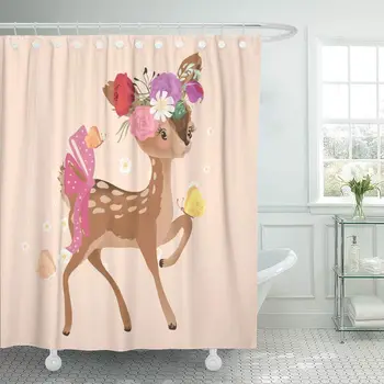 Waterproof Decorative 66 x 72 inches Cute Woodland Forest Animal Deer Fawn with Flowers Floral Bouquet Wreath Tied Bow Set
Waterproof Decorative 66 x 72 inches Cute Woodland Forest Animal Deer Fawn with Flowers Floral Bouquet Wreath Tied Bow Set