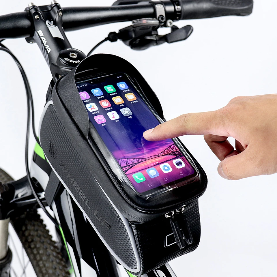 Wheelup Cycling Bag 6.0'' Touch Screen Phone Bag Bicycle Top Frame Front Holder Bike Front Tube Storage Pack Waterproof Black
Wheelup Cycling Bag 6.0'' Touch Screen Phone Bag Bicycle Top Frame Front Holder Bike Front Tube Storage Pack Waterproof Black