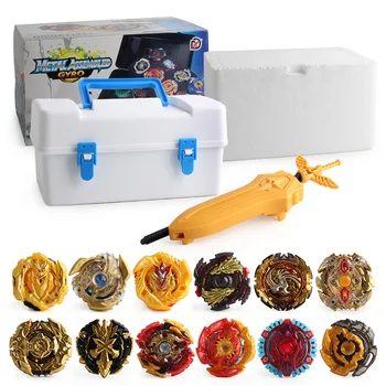 Gold-XD168-21 Toupie Bey Battle Burst Turbo Blade Spinning Top Metal Fusion Evolution Toys Kit with Box, Launcher and Arena Set
Gold-XD168-21 Toupie Bey Battle Burst Turbo Blade Spinning Top Metal Fusion Evolution Toys Kit with Box, Launcher and Arena Set