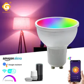 RGB LED WIFI 2.4G Smart Bulb Lights Lampada Aluminum Remote Voice Control Memory Mode Amazon Alexa Google Home GU10 Dimming Lamp
RGB LED WIFI 2.4G Smart Bulb Lights Lampada Aluminum Remote Voice Control Memory Mode Amazon Alexa Google Home GU10 Dimming Lamp