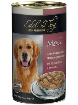 EDEL DOG EDEL DOG for adult dogs of large breeds with 3 kinds of meat in a sauce 1200g
EDEL DOG EDEL DOG for adult dogs of large breeds with 3 kinds of meat in a sauce 1200g
