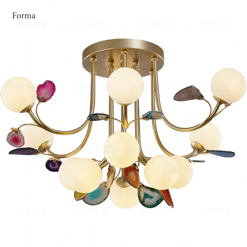 Modern color Agate ceiling lamp Multicolor Glass ball Ceiling light For Balcony Hall Hallway Parlor Bedroom Home Lighting G9
Modern color Agate ceiling lamp Multicolor Glass ball Ceiling light For Balcony Hall Hallway Parlor Bedroom Home Lighting G9