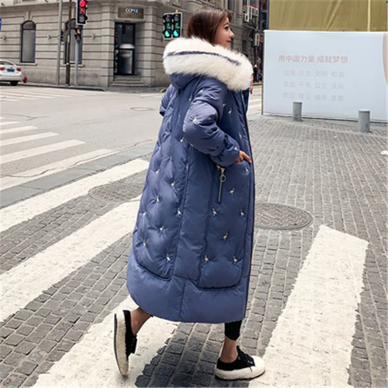 2019 X-Long Winter Jacket Women Embroidery Thicken Warm Hooded Big Fur Collar Parkas Coat Female Casual Down Cotton Overcoat
2019 X-Long Winter Jacket Women Embroidery Thicken Warm Hooded Big Fur Collar Parkas Coat Female Casual Down Cotton Overcoat