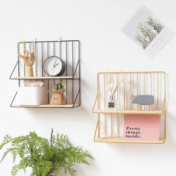 Two Layers Iron Hanging Basket with Wood Board Home Wall Shelf Bathroom Oganizer kitchen accessories Rangement Shelf Rack
Two Layers Iron Hanging Basket with Wood Board Home Wall Shelf Bathroom Oganizer kitchen accessories Rangement Shelf Rack