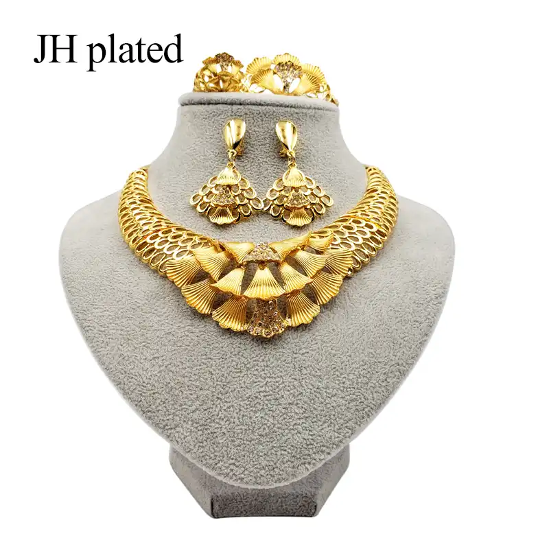gold color jewelry sets african wedding gifts party for women