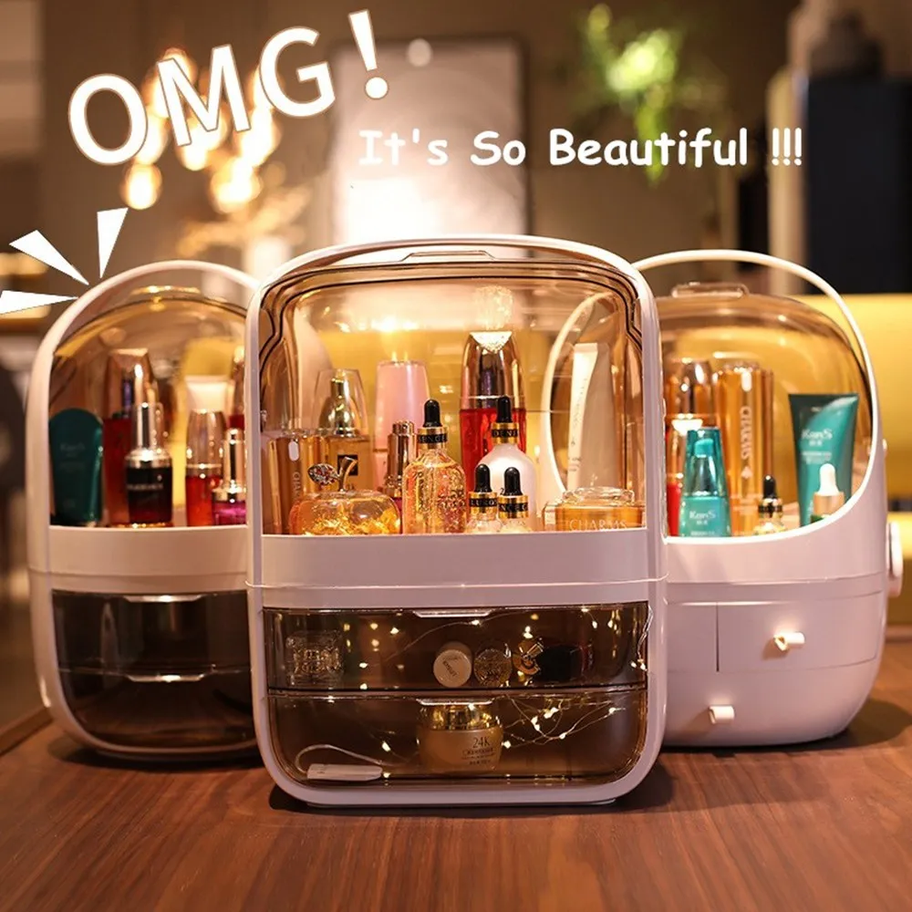 Fashion Big Capacity Transparent Cosmetic Storage Box Waterproof Dustproof Bathroom Desktop Makeup Storage Drawer Organizer
Fashion Big Capacity Transparent Cosmetic Storage Box Waterproof Dustproof Bathroom Desktop Makeup Storage Drawer Organizer