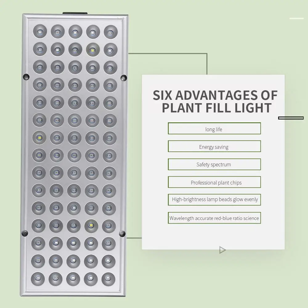 Plants Growth Light 75LED Micro Greens Full Spectrum Panel Indoor Plant Lamp Eco-Friendly Red Blue Clones with IR & UV LED
Plants Growth Light 75LED Micro Greens Full Spectrum Panel Indoor Plant Lamp Eco-Friendly Red Blue Clones with IR & UV LED