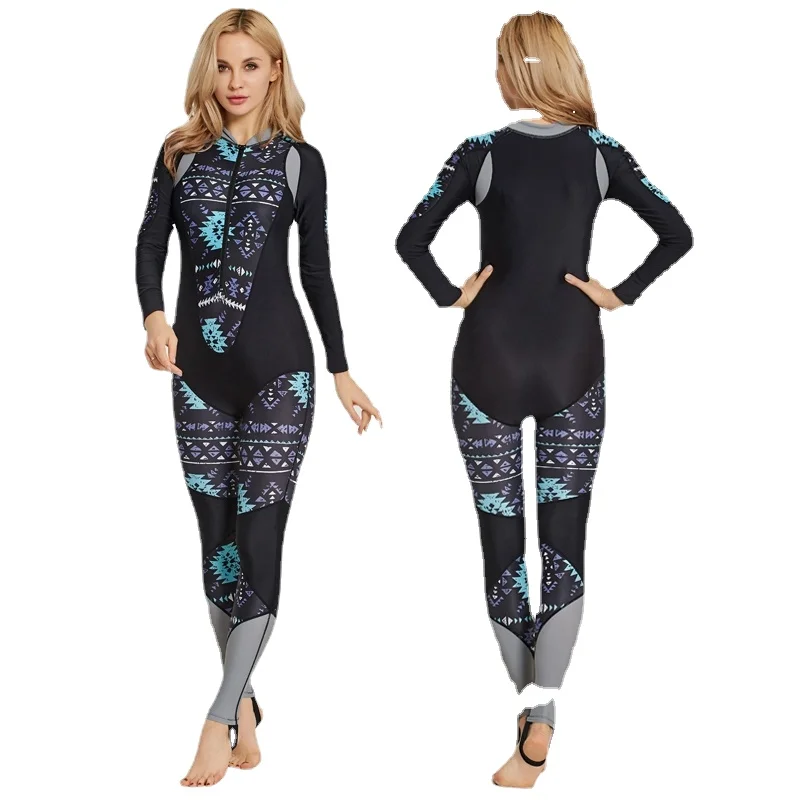 Фото SBART Women Swimsuit Diving Full Body Rash Guards Lycra Dry Zipper Surfing Suit Long Sleeved Clothes Wetsuit | Спорт и развлечения