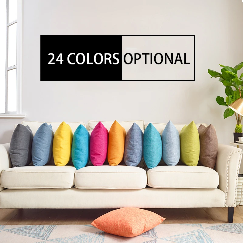 Cotton Linen Cushion Cover Sofa Pillow Core Chair Bed Head Nordic Solid Color Square Car Living Room Chair Back Pillow Case
Cotton Linen Cushion Cover Sofa Pillow Core Chair Bed Head Nordic Solid Color Square Car Living Room Chair Back Pillow Case