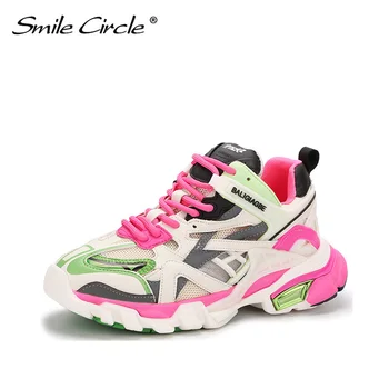 Smile Circle Fashion Chunky sneakers Women shoes Flat Platform Sneaker Lace-up casual Shoes Thick bottom 6cm Ladies Sneaker
Smile Circle Fashion Chunky sneakers Women shoes Flat Platform Sneaker Lace-up casual Shoes Thick bottom 6cm Ladies Sneaker