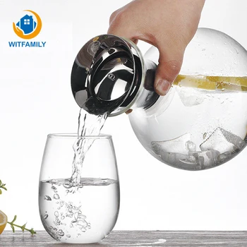 1L/1.5L Glass Carafe With Stainless Steel Explosion-proof Cool Water Kettle Borosilicate Heat-resistant Drinkware Wine Decanter
1L/1.5L Glass Carafe With Stainless Steel Explosion-proof Cool Water Kettle Borosilicate Heat-resistant Drinkware Wine Decanter