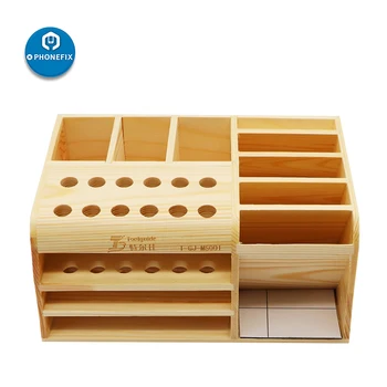 Wooden Storage Box for Classification Screwdriver Set Electronic Components Replacement Parts Container Tweezers Pry Tool Holder
Wooden Storage Box for Classification Screwdriver Set Electronic Components Replacement Parts Container Tweezers Pry Tool Holder