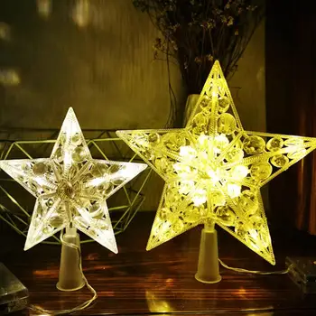 Christmas Tree Topper Star Ornament Merry Christmas New Year Party Holiday Festival Home Tree Top Decoration 
Christmas Tree Topper Star Ornament Merry Christmas New Year Party Holiday Festival Home Tree Top Decoration
