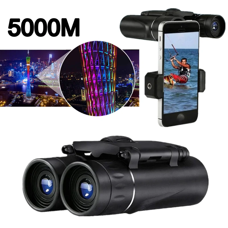 300x25 HD Powerful Binoculars 5000M Long Range Folding Mini Telescope BAK4 FMC Optics for Hunting Sports Outdoor Camping Travel
300x25 HD Powerful Binoculars 5000M Long Range Folding Mini Telescope BAK4 FMC Optics for Hunting Sports Outdoor Camping Travel