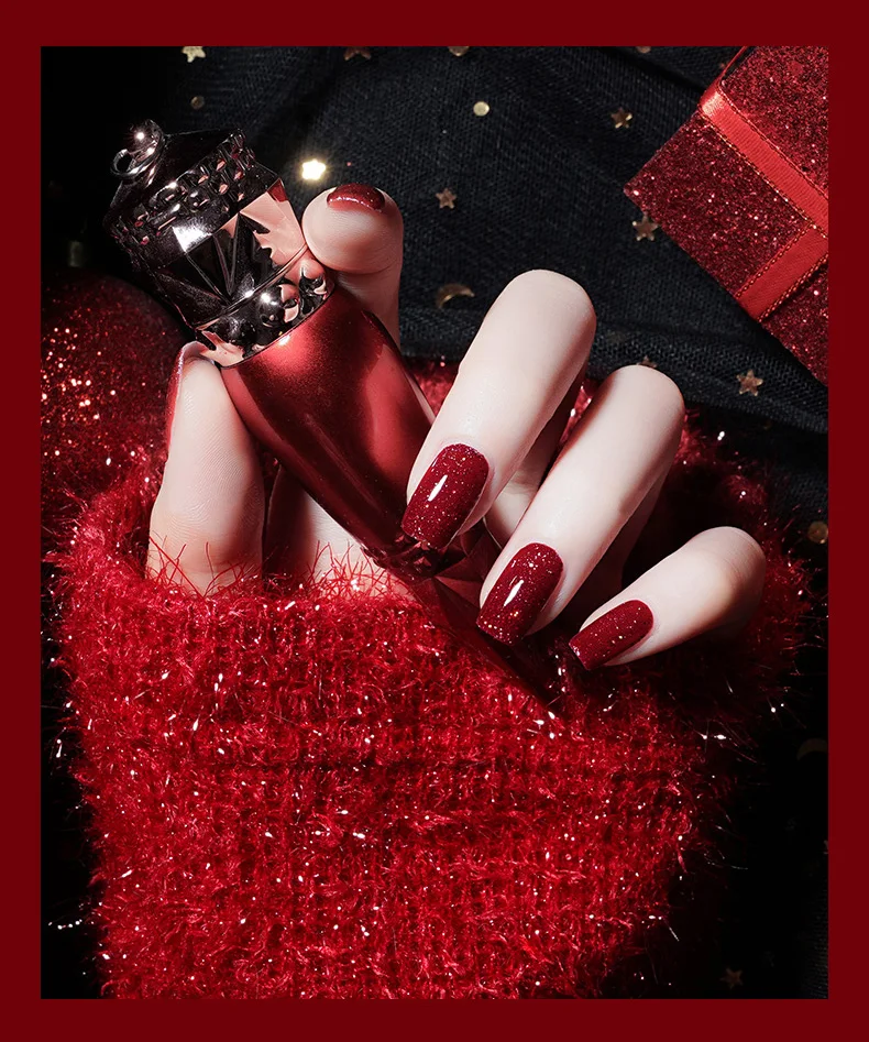 2020 New Nail Art RF Autumn and winter Christmas party Red Color Glitter UV Gel Nail Polish Sequins Nail Gel Varnish Lacquer Gel
2020 New Nail Art RF Autumn and winter Christmas party Red Color Glitter UV Gel Nail Polish Sequins Nail Gel Varnish Lacquer Gel