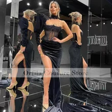 One Shoulder Mermaid Black Evening Dress Illusion 2022 African Prom Party Dress Formal Occasion Party Dress vestidos de noche
One Shoulder Mermaid Black Evening Dress Illusion 2022 African Prom Party Dress Formal Occasion Party Dress vestidos de noche