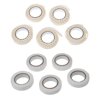 10Pcs Roll Lace Ribbon Decorative Adhesive Sticker Galon Masking Tape Washi DIY 18Mm, 5Pcs Beige & 5Pcs White
10Pcs Roll Lace Ribbon Decorative Adhesive Sticker Galon Masking Tape Washi DIY 18Mm, 5Pcs Beige & 5Pcs White