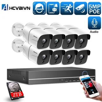 HD 8CH 5MP POE Security Camera System Face Record NVR Outdoor Waterproof IP Camera Audio Record Home Video Surveillance Kit
HD 8CH 5MP POE Security Camera System Face Record NVR Outdoor Waterproof IP Camera Audio Record Home Video Surveillance Kit