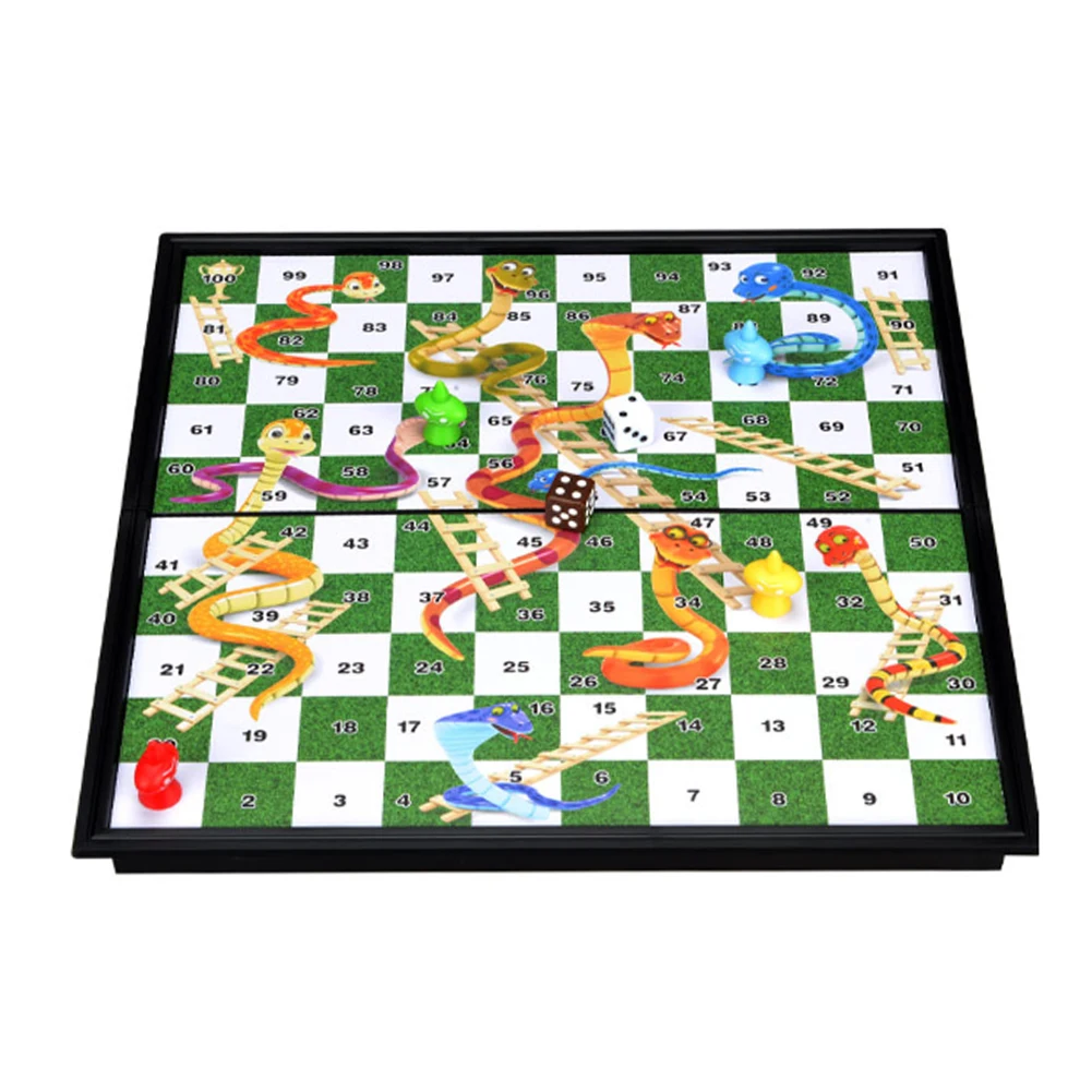 New Kids Folding Snake Ladder Chess Toys For Children Portable Snakes and Ladders game Preschool Training Birthday Gift
New Kids Folding Snake Ladder Chess Toys For Children Portable Snakes and Ladders game Preschool Training Birthday Gift