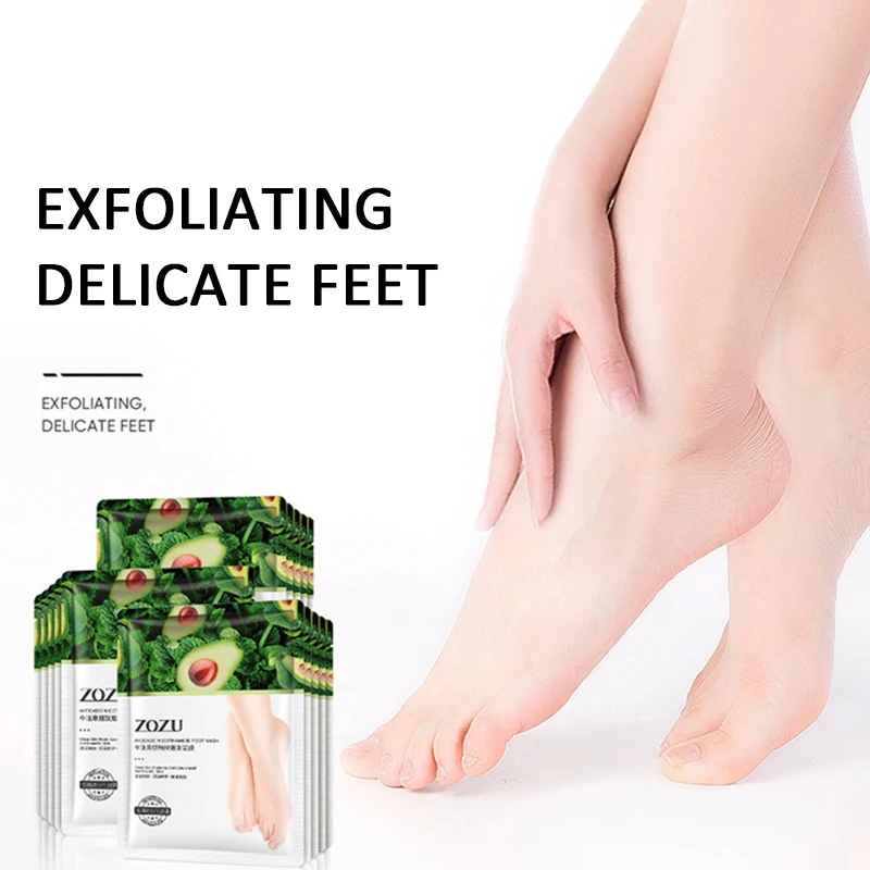

Avocado Foot Mask Feet Peeling Mask Scrub Exfoliating Socks For Pedicure Anti Crack Whitening Hydrating Skin Foot Patch TSLM1