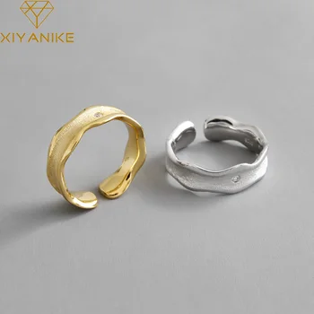 XIYANIKE 925 Sterling Silver Korean INS Simple Wave Pattern Inlaid Zircon Rhinestone Ring Temperament Sexy Elegant Ring Gift
XIYANIKE 925 Sterling Silver Korean INS Simple Wave Pattern Inlaid Zircon Rhinestone Ring Temperament Sexy Elegant Ring Gift