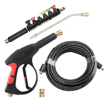 Pressure Washer Gun Kit 4000 PSI With Extension Wand 6pcs Spray Nozzle Tips High Pressure Water Gun Hose 15m M22-14 Water Gun
Pressure Washer Gun Kit 4000 PSI With Extension Wand 6pcs Spray Nozzle Tips High Pressure Water Gun Hose 15m M22-14 Water Gun