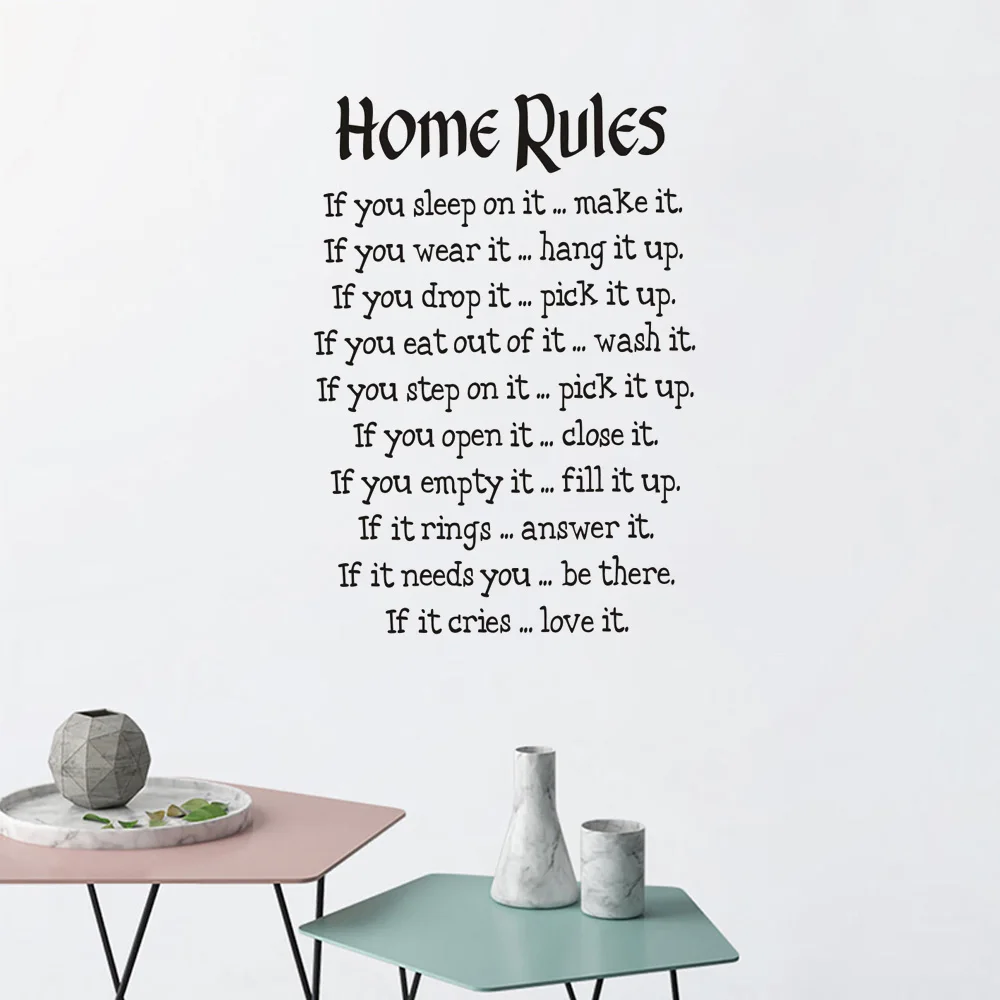 Chinese Factory Design House Rules Wall Stickers Large Wall Decals Text For Living Room Bedroom Home Decor Wall Sticke Wallpaper
Chinese Factory Design House Rules Wall Stickers Large Wall Decals Text For Living Room Bedroom Home Decor Wall Sticke Wallpaper