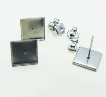 Wholesale 200PCS DIY pure stainless steel diameter 9.8 x9.8mml square ear needle tray
Wholesale 200PCS DIY pure stainless steel diameter 9.8 x9.8mml square ear needle tray