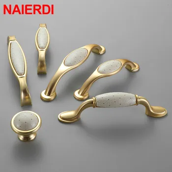 NAIERDI Creamic Gold and White Cabinet Handles Knobs Zinc Alloy Drawer Pulls Kitchen Door Handles Furniture Handle Door Hardware
NAIERDI Creamic Gold and White Cabinet Handles Knobs Zinc Alloy Drawer Pulls Kitchen Door Handles Furniture Handle Door Hardware