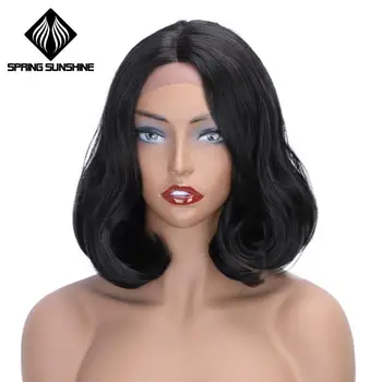 Synthetic 14inch Bob Lace Front Wigs Natural Body Wave Black Medium Length High Temperature Fiber For Women
Synthetic 14inch Bob Lace Front Wigs Natural Body Wave Black Medium Length High Temperature Fiber For Women
