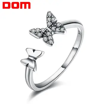 DOM Women Rings Butterfly Open Adjustable Finger Rings for Women 3D Animal Ring Band 925 Sterling Silver Jewelry Korean SVR215
DOM Women Rings Butterfly Open Adjustable Finger Rings for Women 3D Animal Ring Band 925 Sterling Silver Jewelry Korean SVR215