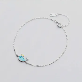 Punk Elegant Blue Whale Bracelet Enamel For Women Birthday Party Metal Chain Fine Jewelry 925 Sterling Silver Gift
Punk Elegant Blue Whale Bracelet Enamel For Women Birthday Party Metal Chain Fine Jewelry 925 Sterling Silver Gift