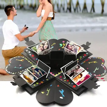 BLUELANS Multilayer DIY Memory Scrapbook Photo Album Surprise Box Valentine Birthday Gift Valentine's Day present stand jewelry 
BLUELANS Multilayer DIY Memory Scrapbook Photo Album Surprise Box Valentine Birthday Gift Valentine's Day present stand jewelry