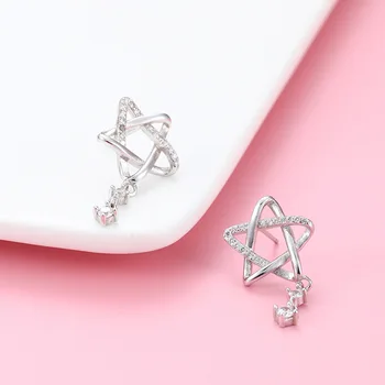 S925 earrings simple fashion small fresh earrings six-pointed star inlaid ladies earrings 
S925 earrings simple fashion small fresh earrings six-pointed star inlaid ladies earrings