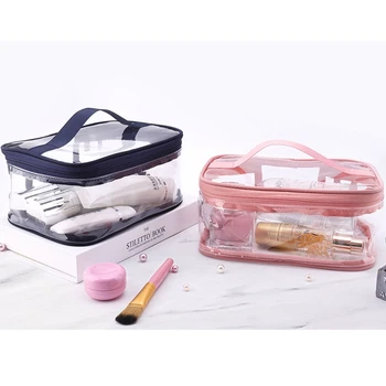 Clear Travel Toiletry Makeup Bag Zipper Waterproof Transparent Organizer Cosmetics Pouch PVC Bags with Handle
Clear Travel Toiletry Makeup Bag Zipper Waterproof Transparent Organizer Cosmetics Pouch PVC Bags with Handle