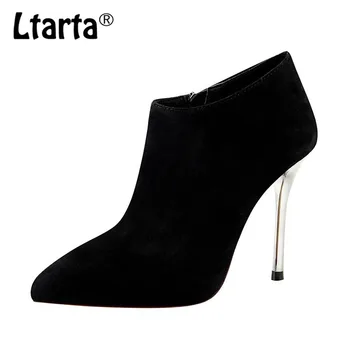 LTARTA Fashion Simple Women's Boots Super High-heeled Women's Winter Boots Pointed Suede Sexy Slim and Bare Boots DS-8663-2 
LTARTA Fashion Simple Women's Boots Super High-heeled Women's Winter Boots Pointed Suede Sexy Slim and Bare Boots DS-8663-2
