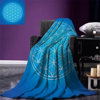 Sacred Geometry Throw Blanket Flower of Life Grid Pattern Consisting of Types Overlapping Circles Theme Warm Blanket for Bed
Sacred Geometry Throw Blanket Flower of Life Grid Pattern Consisting of Types Overlapping Circles Theme Warm Blanket for Bed
