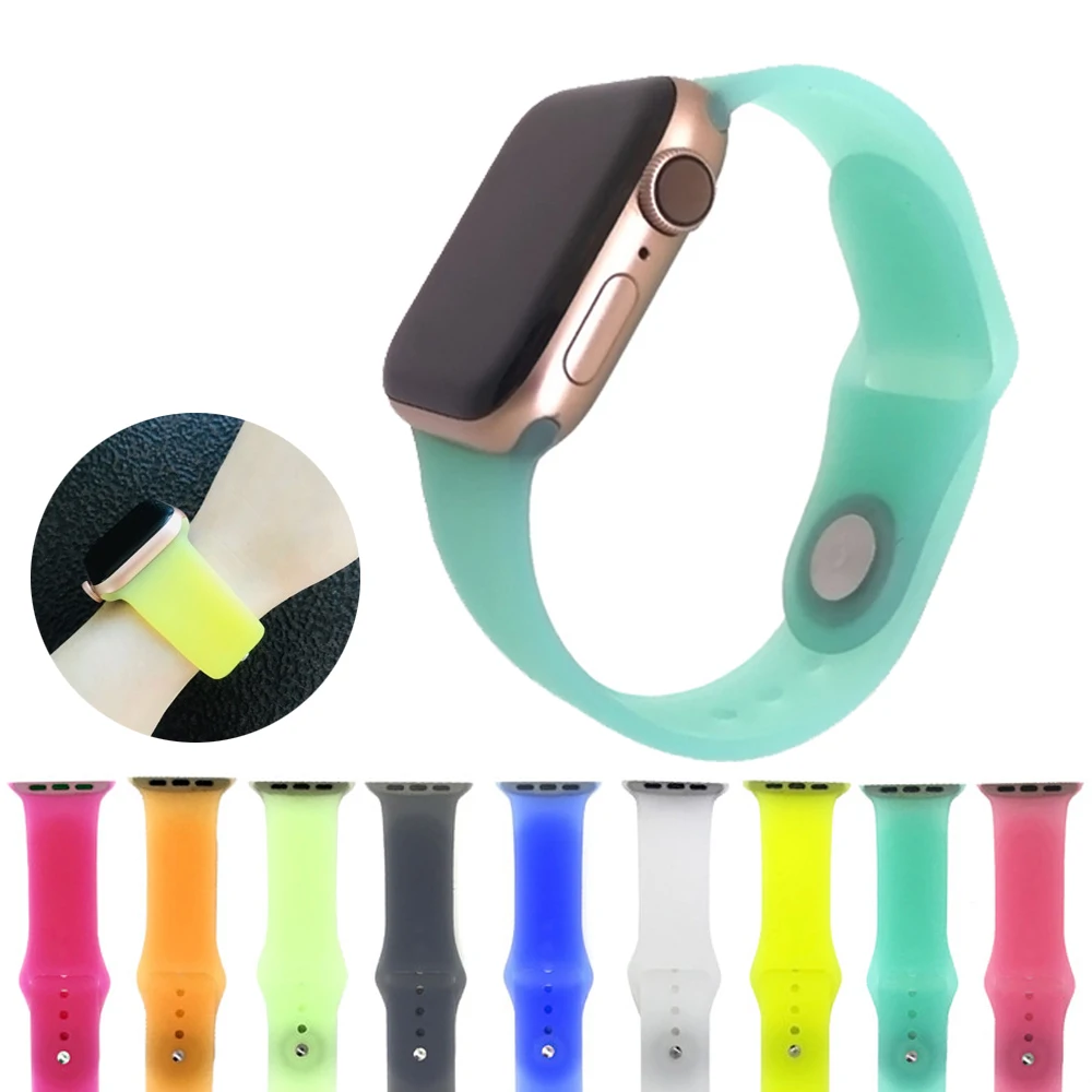 Silicone Transparent Sport Strap For Apple watch 4 band 44/40mm Replace Bracelet watch Accessory for iWatch series 3 2 1 42/38mm 
Silicone Transparent Sport Strap For Apple watch 4 band 44/40mm Replace Bracelet watch Accessory for iWatch series 3 2 1 42/38mm