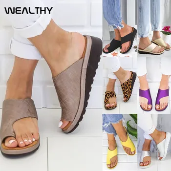 WEALTHY Women Sandals Platform Flat Sole Slippers Women PU Leather Shoes Casual Soft Big Toe Sandals Orthopedic Bunion Corrector
WEALTHY Women Sandals Platform Flat Sole Slippers Women PU Leather Shoes Casual Soft Big Toe Sandals Orthopedic Bunion Corrector