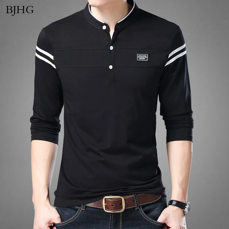 BJHG Men T Shirt Man Long Sleeve tshirt Men's Clothing Mandarin Collar T-Shirts Tops & Tees Male Tshirts
BJHG Men T Shirt Man Long Sleeve tshirt Men's Clothing Mandarin Collar T-Shirts Tops & Tees Male Tshirts