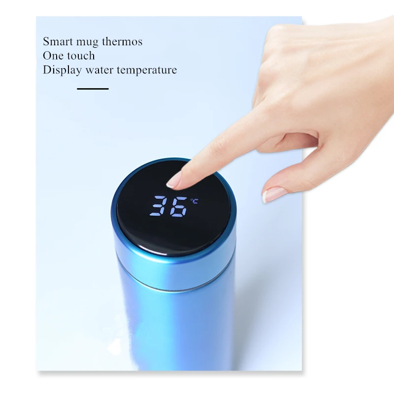 Travel Mug Moka Smart Coffee Tumbler 500ml Portable Vacuum Bottle LED Touch Screen Thermos Stainless Steel Coffee Cup Waterproof
Travel Mug Moka Smart Coffee Tumbler 500ml Portable Vacuum Bottle LED Touch Screen Thermos Stainless Steel Coffee Cup Waterproof