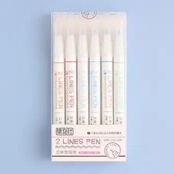 6pcs/set Colorful Liner Pen 2 Lines Outline Double Head Pens for Writing Drawing Stationery School & Office Suppllies Kids Gifts
6pcs/set Colorful Liner Pen 2 Lines Outline Double Head Pens for Writing Drawing Stationery School & Office Suppllies Kids Gifts